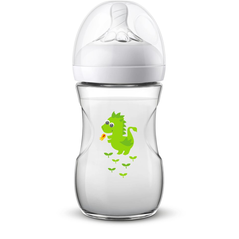 Бутылочка для кормления Авент (Avent) Natural SCF070/24 с силиконовой соской медленный поток от 1 мес. 260 мл