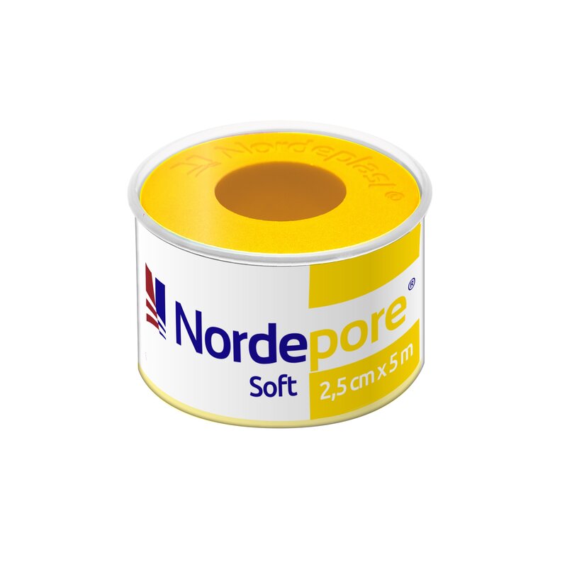 Пластырь Nordeplast медицинский фиксирующий нетканный 2,5см x 5м nordepore soft
