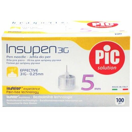 Иглы одноразовые INSUPEN к шприц-ручке 31G 5 мм 100 шт.