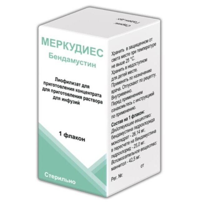 Меркудиес лиофилизат для приготовления раствора для инфузий 100 мг