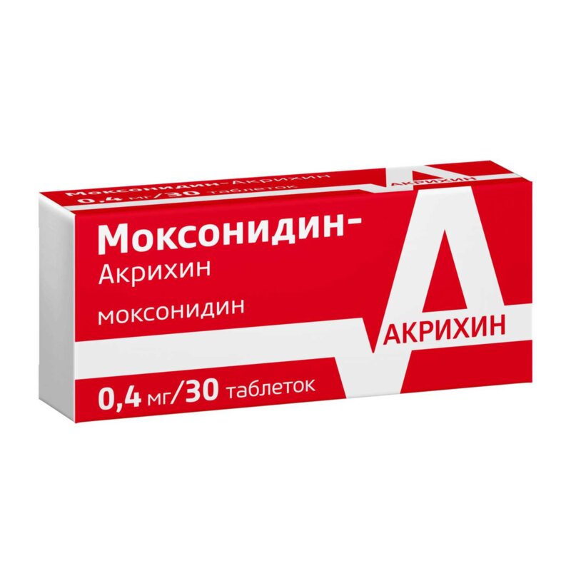 Моксонидин-Акрихин таблетки 0,4 мг 30 шт.