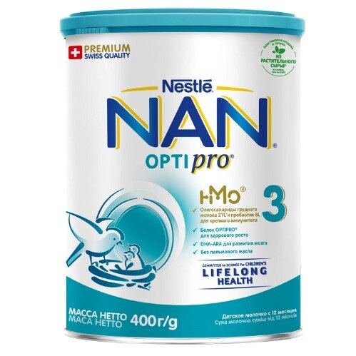 Смесь сухая NAN 3 Optipro с 12 месяцев 400 г