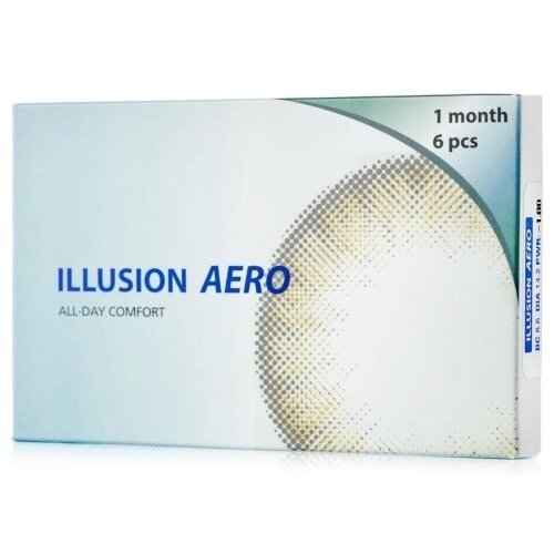 Линзы контактные Lllusion Aero на месяц -5.75/8.6/14.2 6 шт.