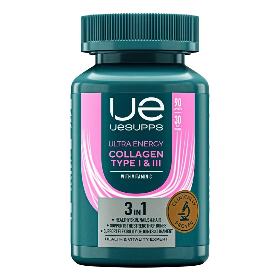 Коллаген I и III типа Uesupps Ultra Energy капсулы 90 шт.