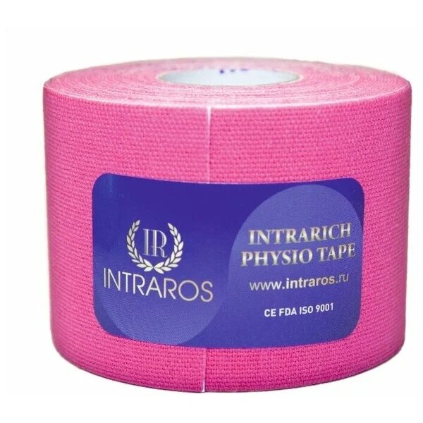Тейп спортивный Intrarich physio-tape розовый 5 см х 5 м 1 шт.