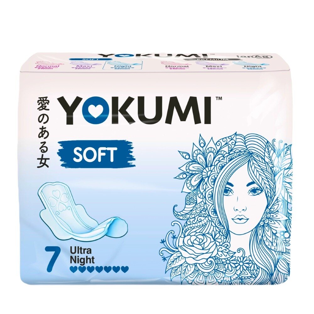 Прокладки гигиенические Yokumi Soft Ultra Night 7 шт.