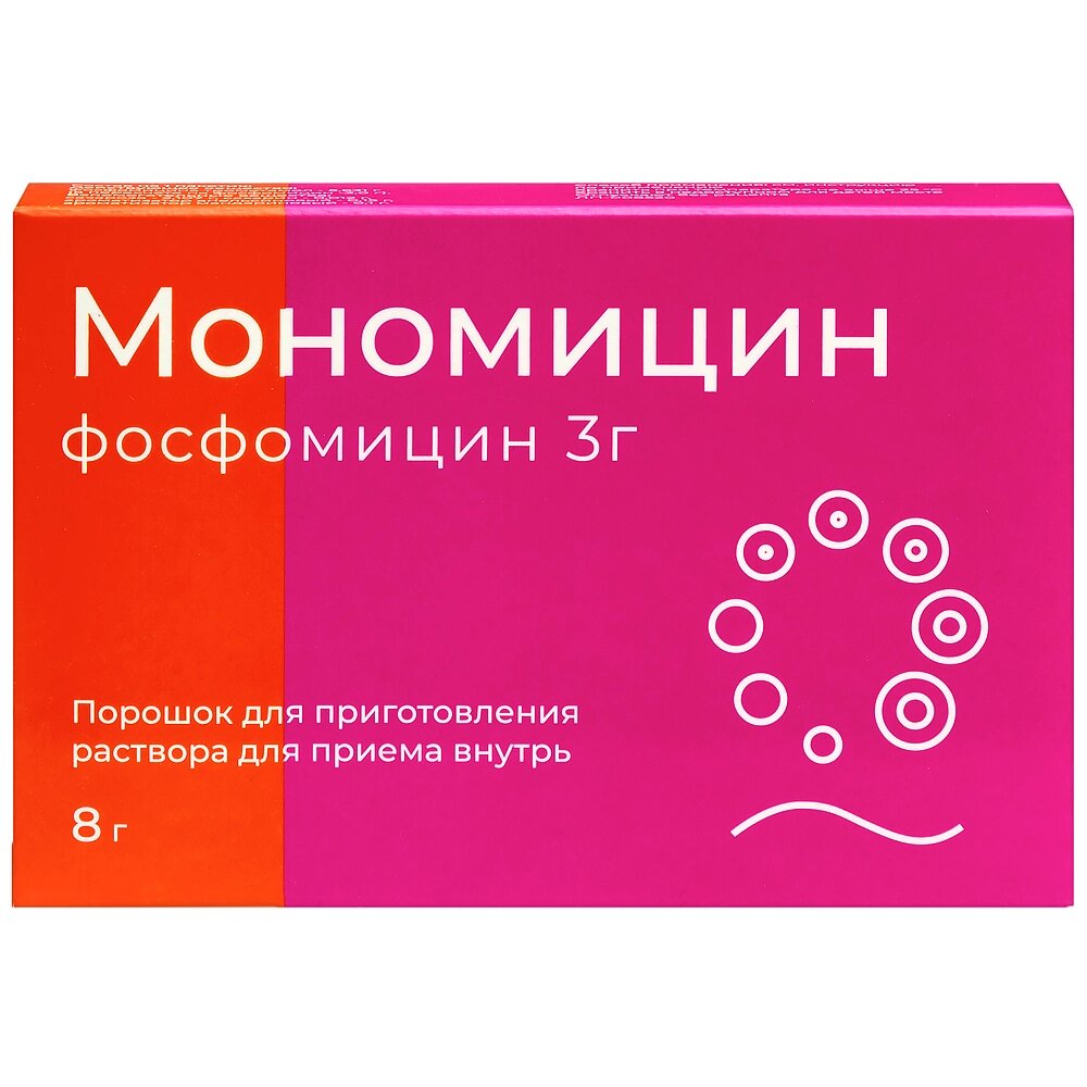 Мономицин пор.д/р-ра для приема вн.3г пак.3г 1 шт.