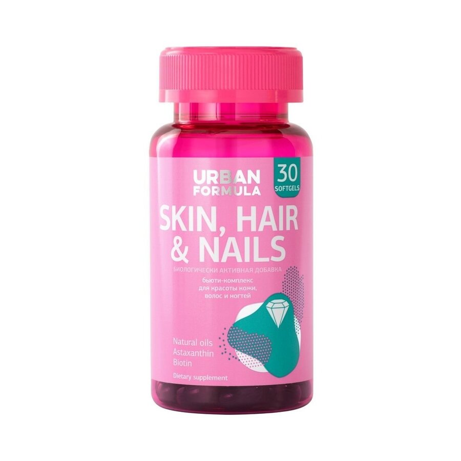 Капсулы Urban Formula Skin Hair Nails 790 мг 30 шт.