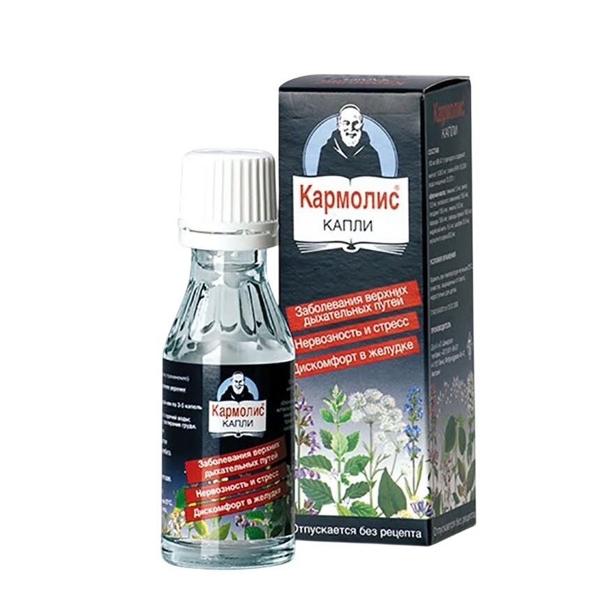 Кармолис капли для приема внутрь и наружного применения 20 мл