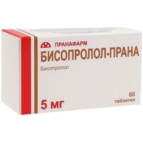 Бисопролол-Прана таблетки 5 мг 60 шт.