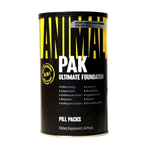 Витаминно-минеральный комплекс спортивный PАК Animal таблетки 8 шт. 44 порции