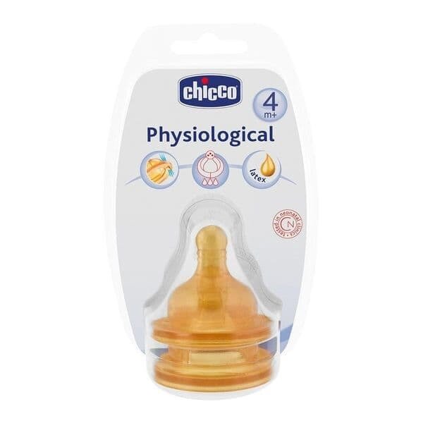 Соска латекс быстрый поток Chicco Well-Being +4 мес., 310205077 2 шт.