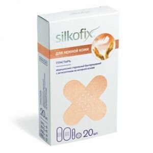 Пластырь Silkofix бактерицидный Нежная кожа 20 шт.