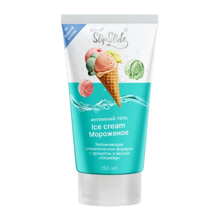 Интимный гель-смазка СлипСлайд (SlipSlide) увлажняющий романтическая формула пломбир 150 мл