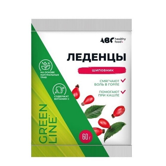 Карамель леденцовая ABC healthy food с вит.c шиповник 60 г