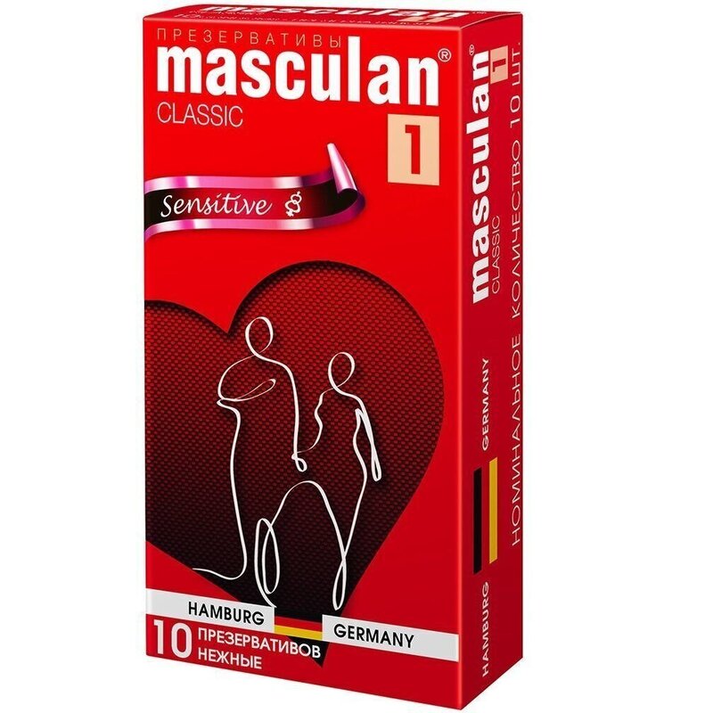 Презервативы Masculan-1 Classic Sensitive+ нежные 10 шт.