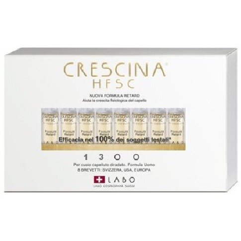 Ампулы Crescina 1300 для стимуляции роста волос для мужчин 3,5 мл 10 шт.
