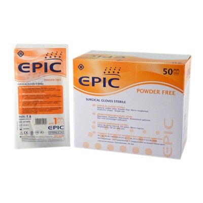 Перчатки латексные Heliomed Epic SG PF стерильные неопудренные р.8 50 пар