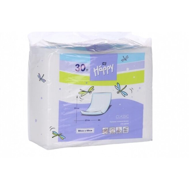 Пеленки детские Bella Baby Happy 60 х 90 см 30 шт.