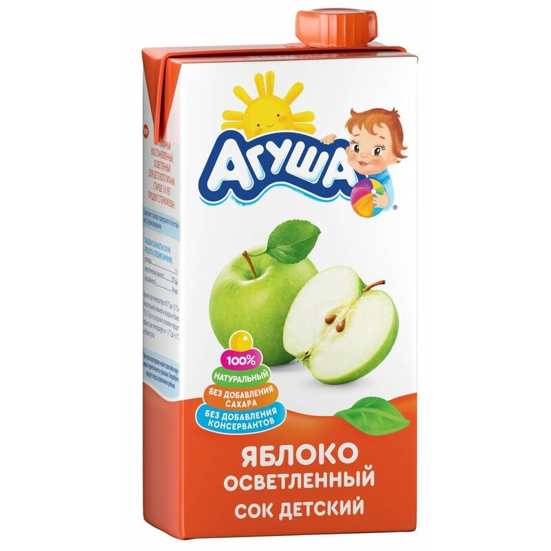 Агуша Сок яблоко осветленный 500 мл