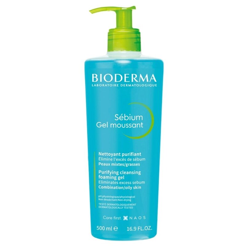 Гель-мусс Bioderma Sebium очищающий 500 мл с помпой