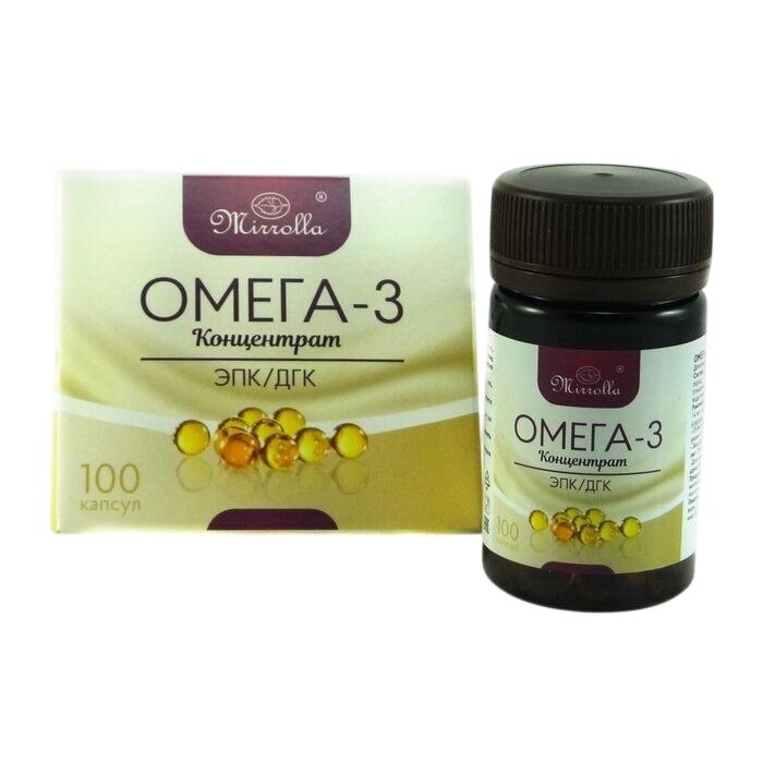 Омега-3 концентрат Mirrolla капсулы 100 шт.