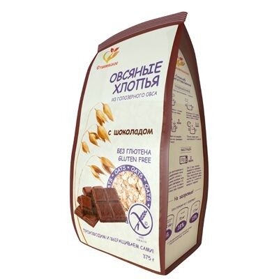Хлопья овсяные без глютена Сташевское без глютена с шоколадом 375 г