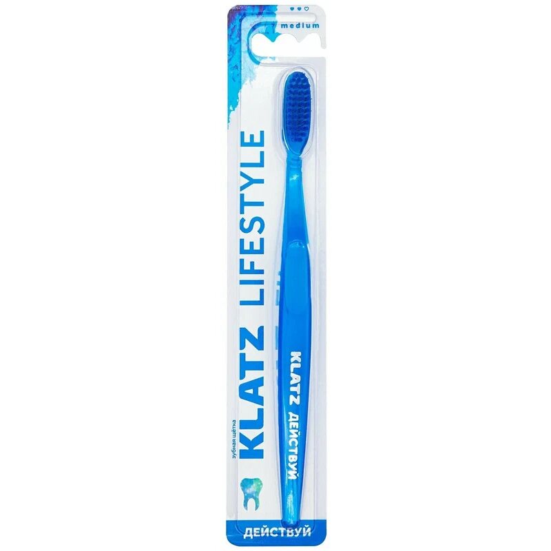 Зубная щетка для взрослых Klatz Lifestyle средняя любой цвет