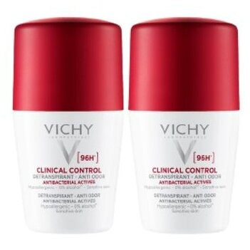 Набор Clinical Control Vichy/Виши: Дезодорант шариковый 96 ч 50 мл скидка -50% на второй 2 шт.