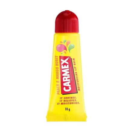 Carmex бальзам для губ увлажняющий солнцезащитный 10г туба персик-манго