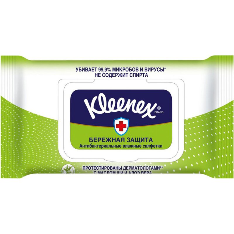Салфетки влажные Kleenex антибактериальные семейные 40 шт.