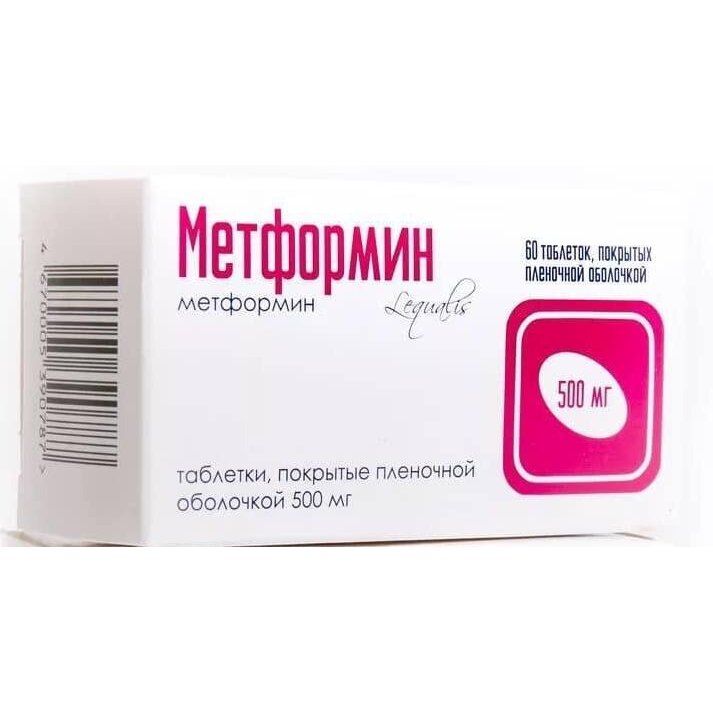 Метформин таблетки 500 мг 60 шт.