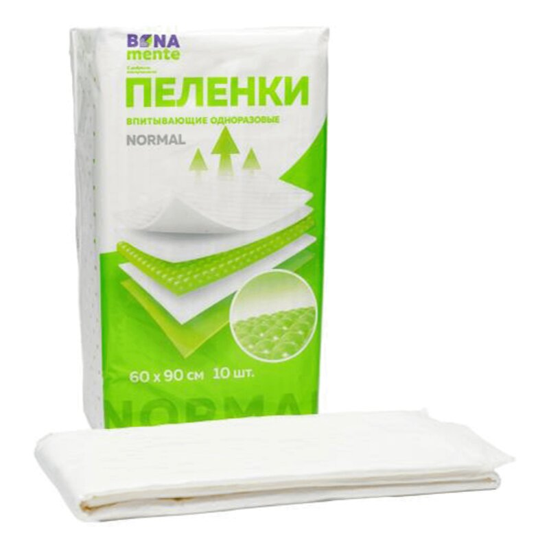 Пеленки Bona mente! normal 60х90см 10 шт.