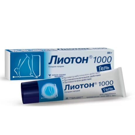 Лиотон гель для наружного применения 1000 ЕД/г туба 50 г