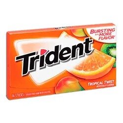 Жевательная резинка Trident тропические фрукты 14 шт.