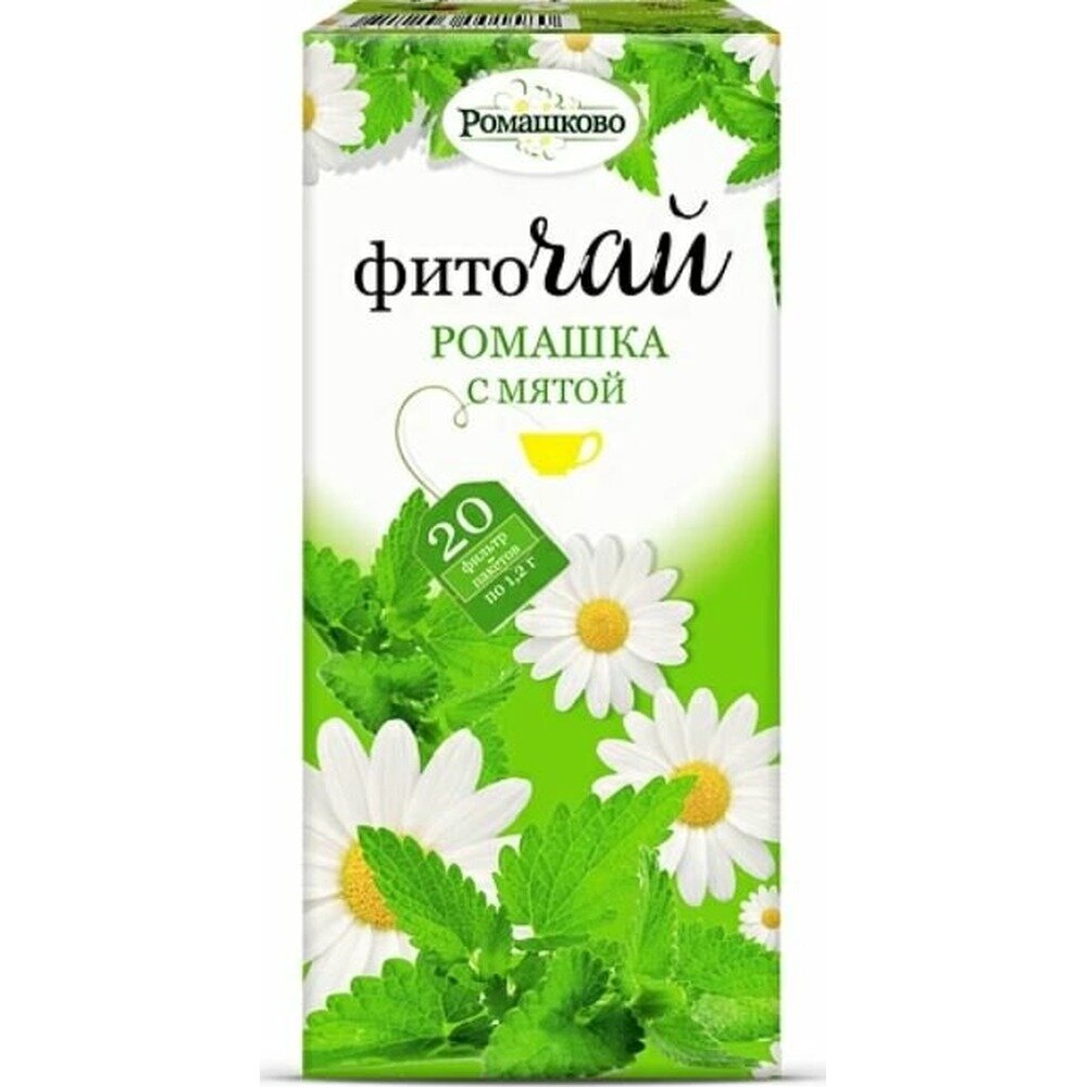 Напиток чайный Ромашково Ромашка с мятой 1,2 г фильтр-пакеты 20 шт.