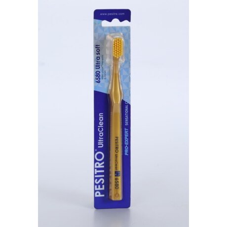 Зубная щетка Песитро мягкая Ортодонтическая желтая 6580 1 шт.
