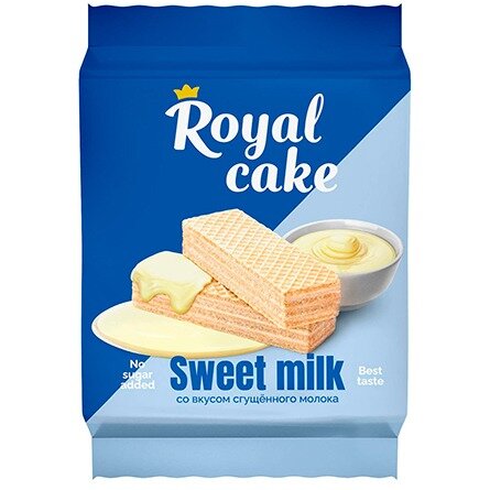 Вафли Royal Cake на сорбите со сгущённым молоком 120 г