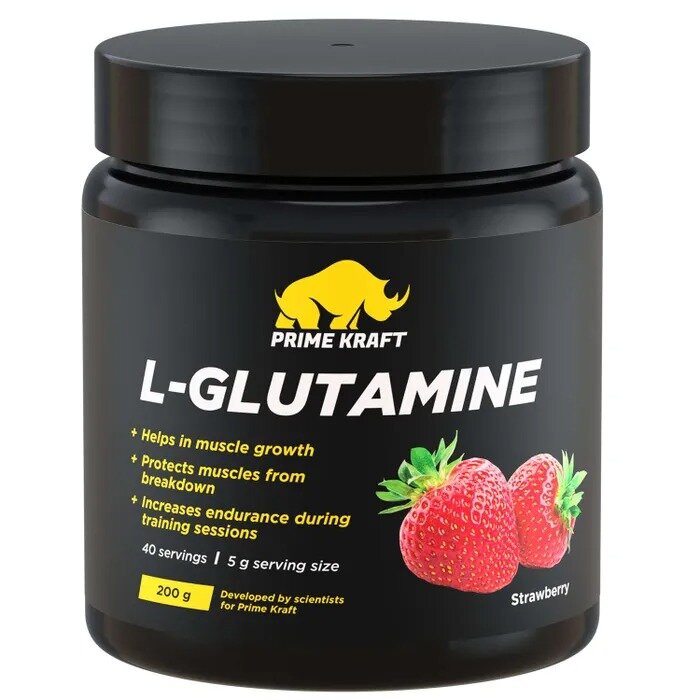 L-glutamine PrimeKraft клубника 200 г