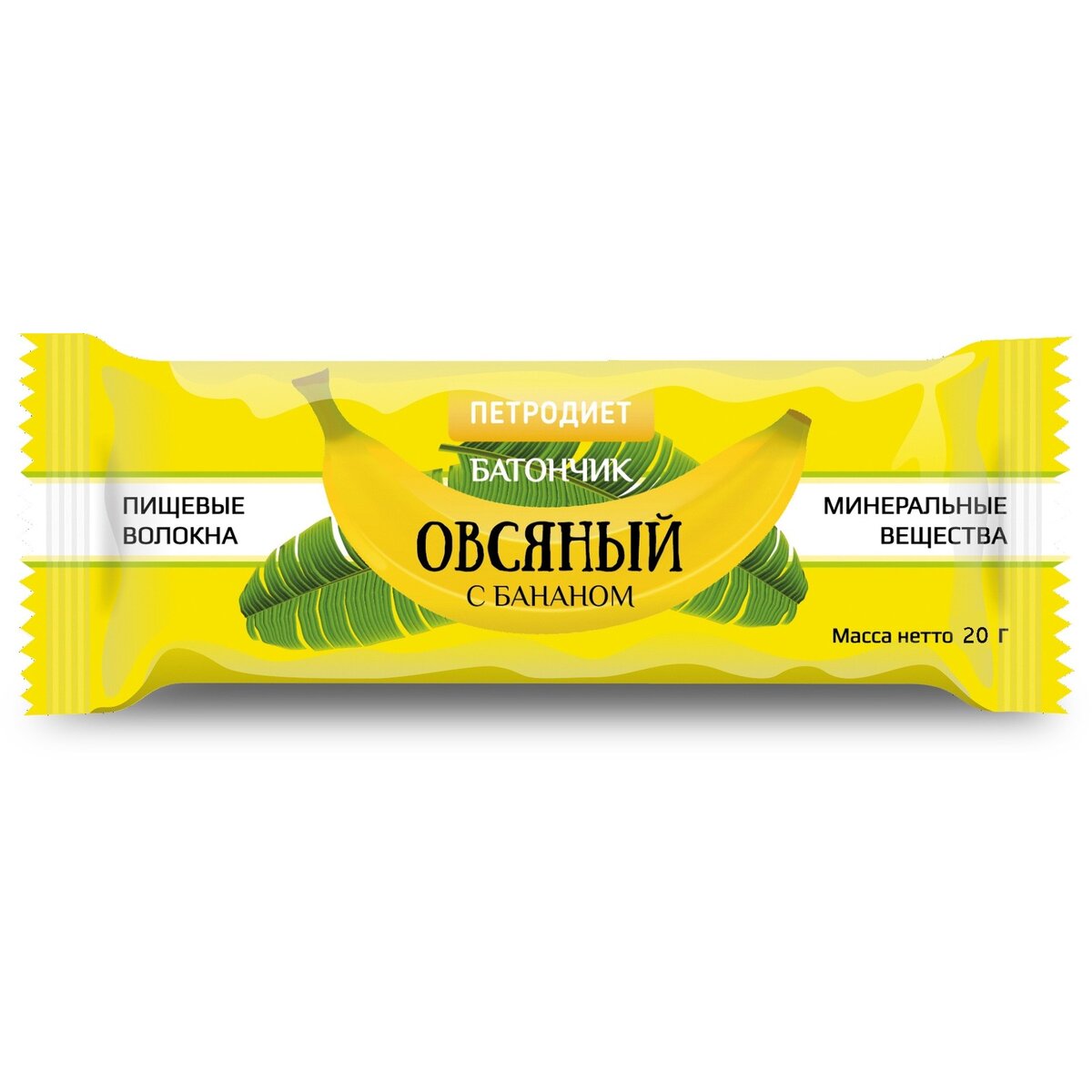 Батончик Петродиет овсяный банановый 20 г