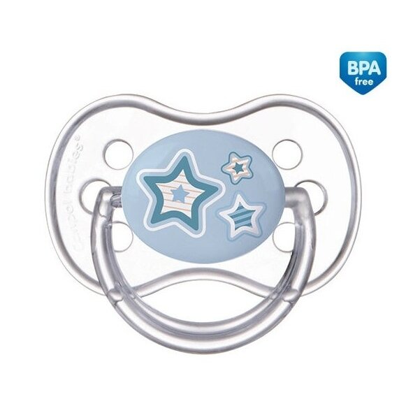 Соска-пустышка Canpol Babies NewbornBaby силиконовая круглая голубая 0-6 мес арт. 22/562