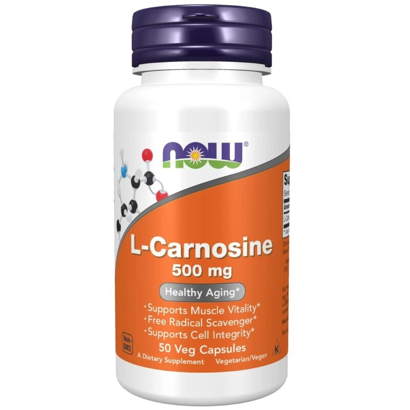 L-карнозин Now 500 мг капсулы 50 шт.