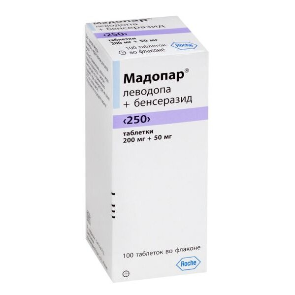 Мадопар таблетки 250 мг 100 шт.
