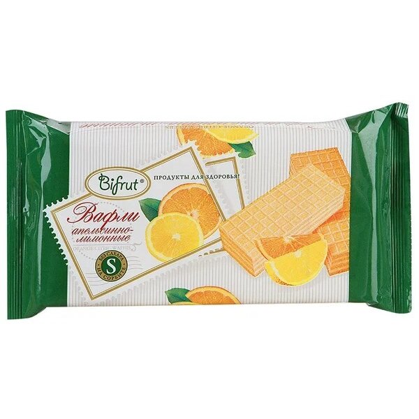 Вафли Bifrut апельсинно-лимонные на сорбите 100 г