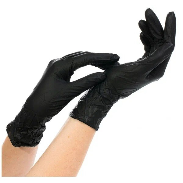 Nitrimax перчатки смотровые н/стер. нитриловые размер m черные 1 пара
