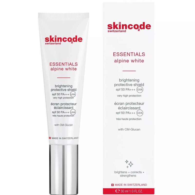 Крем для лица Skincode alpine white осветляющий защитный spf50+ 30 мл