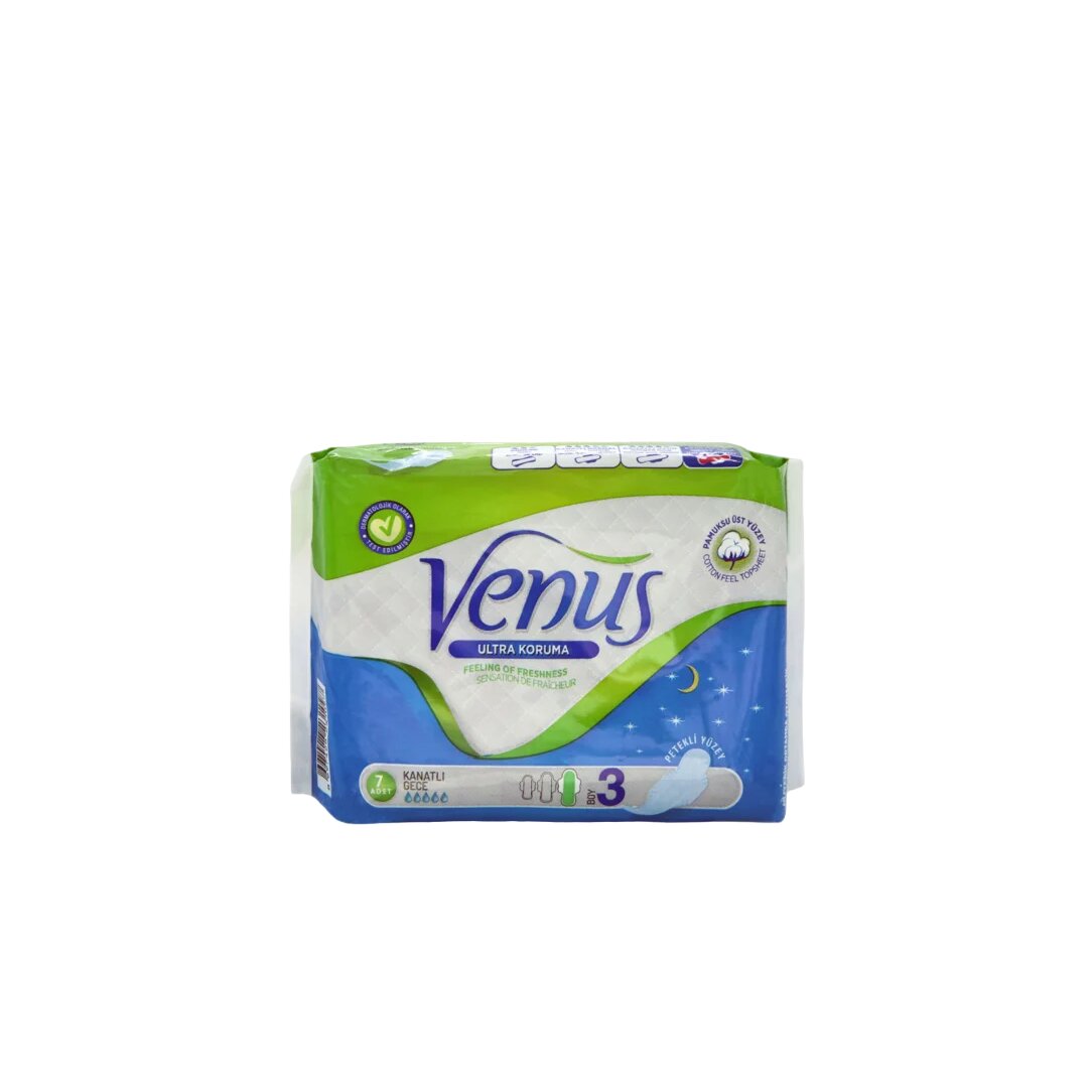 Прокладки VENUS гигиенические ночные 5 кап. 7 шт.