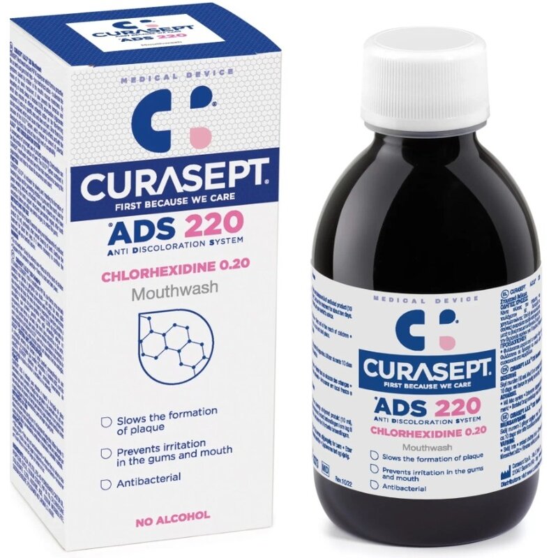 Ополаскиватель для полости рта Курасепт (Curasept) ADS 220 хлоргексидин диглюконат 0,2% 200 мл