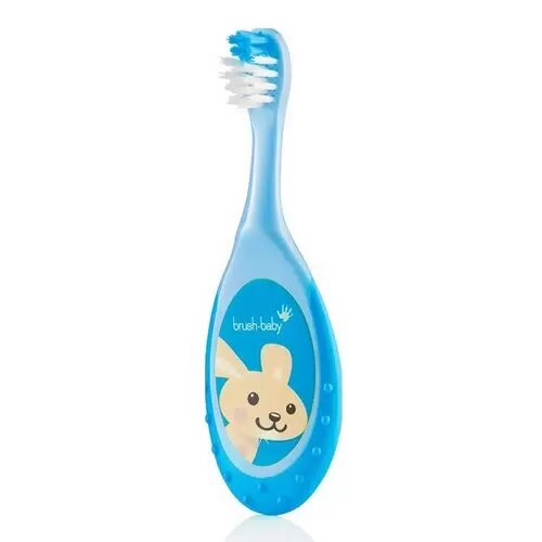 Зубная щетка для детей 0-3 года цвет синий FlossBrush Brush-Baby/Браш-Бэби (BRB210)