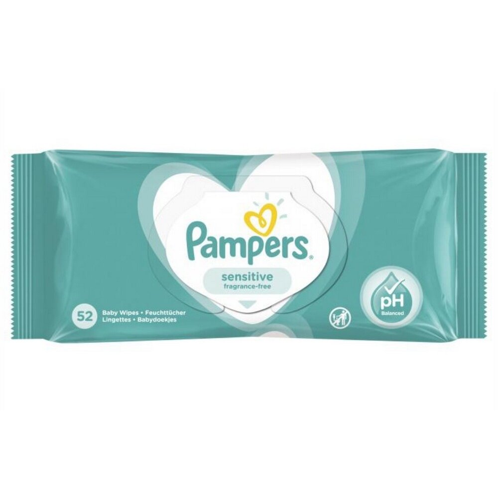 Влажные салфетки детские Pampers Sensitive 52 шт.
